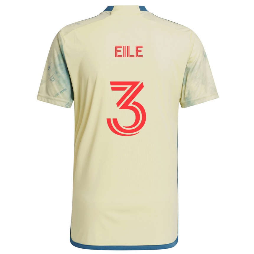 Kids Football Noah Eile #3 Yellow Red Blue Home Jersey 2024/25 T-Shirt Australia