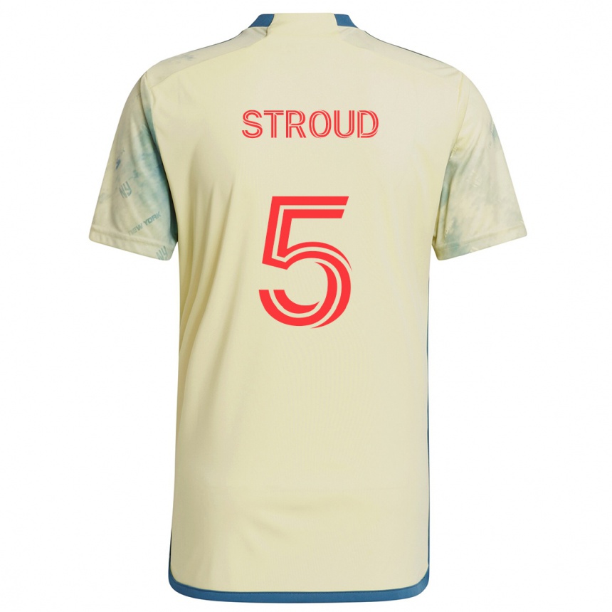 Kids Football Peter Stroud #5 Yellow Red Blue Home Jersey 2024/25 T-Shirt Australia