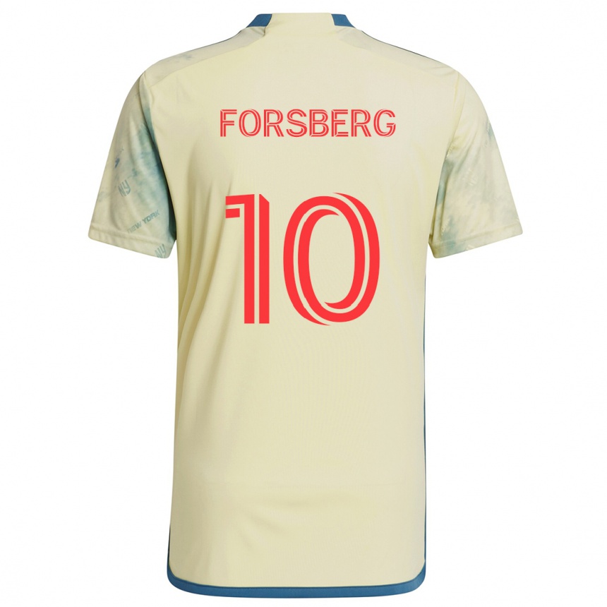 Kids Football Emil Forsberg #10 Yellow Red Blue Home Jersey 2024/25 T-Shirt Australia