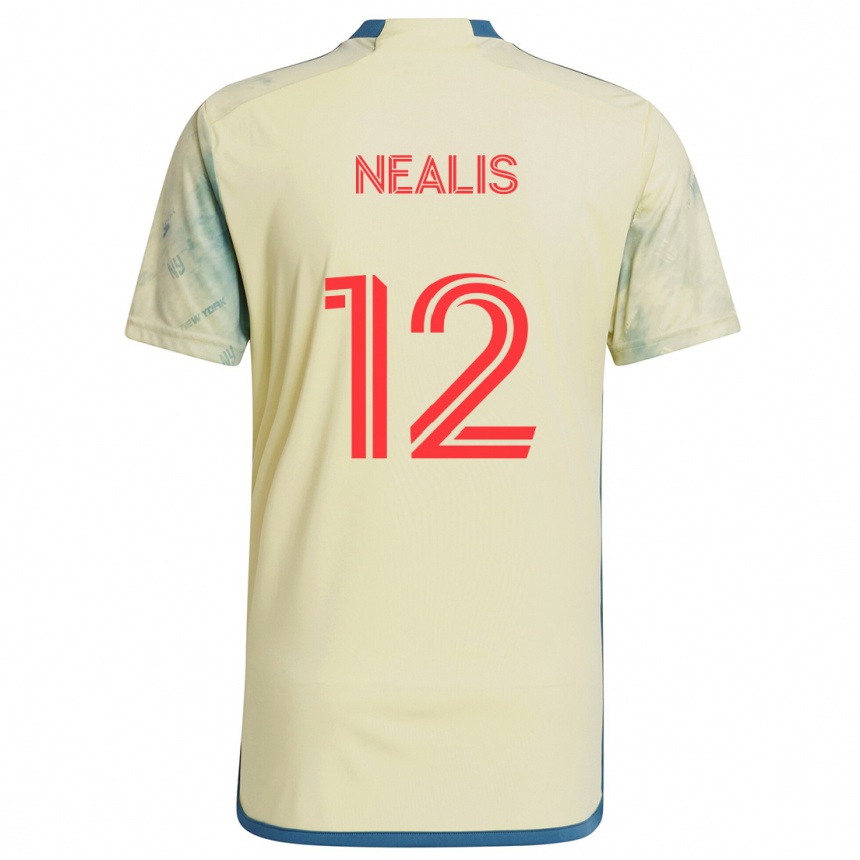 Kids Football Dylan Nealis #12 Yellow Red Blue Home Jersey 2024/25 T-Shirt Australia