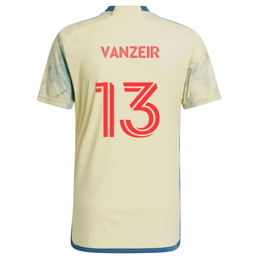 Kids Football Dante Vanzeir #13 Yellow Red Blue Home Jersey 2024/25 T-Shirt Australia