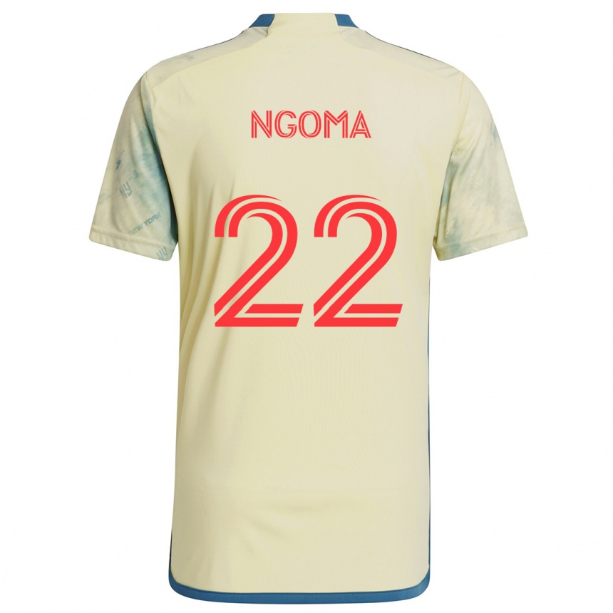 Kids Football Serge Ngoma #22 Yellow Red Blue Home Jersey 2024/25 T-Shirt Australia