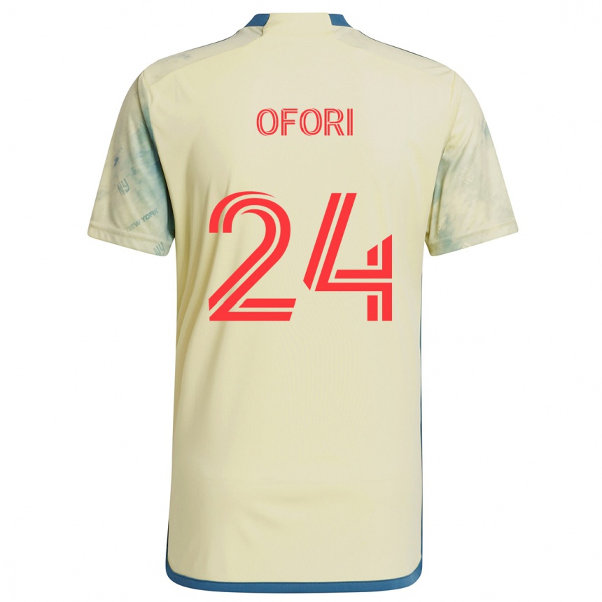 Kids Football Curtis Ofori #24 Yellow Red Blue Home Jersey 2024/25 T-Shirt Australia