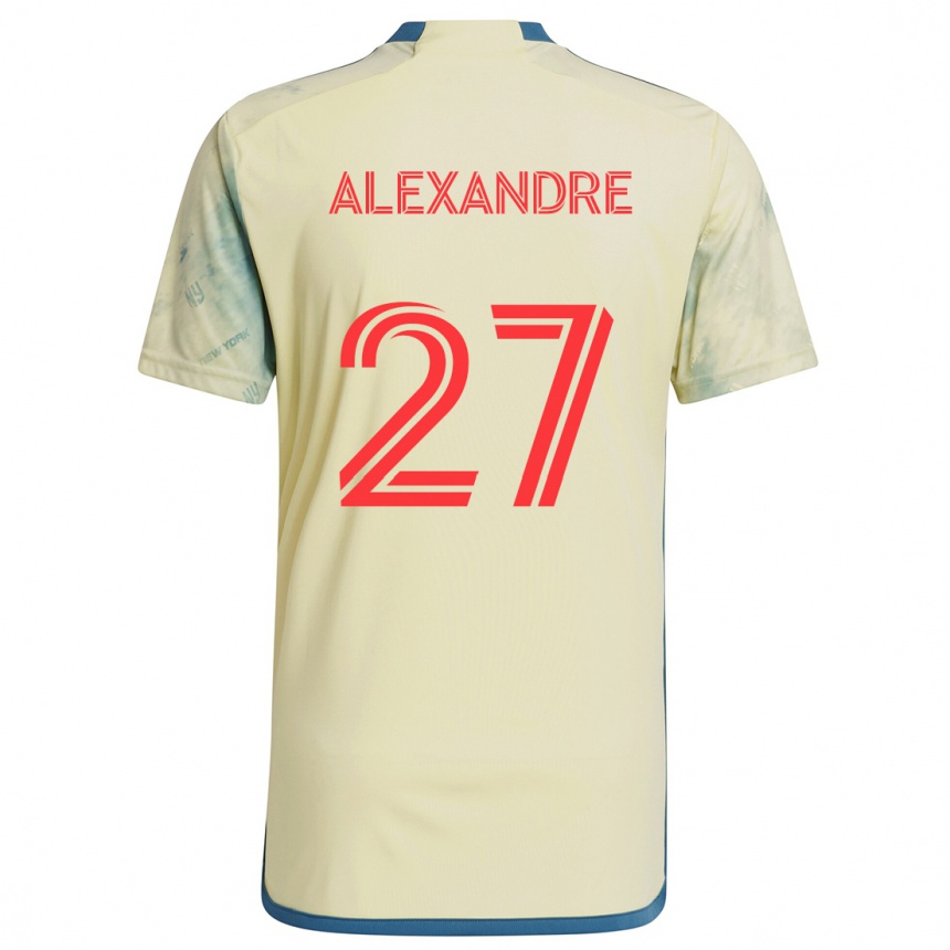 Kids Football Davi Alexandre #27 Yellow Red Blue Home Jersey 2024/25 T-Shirt Australia