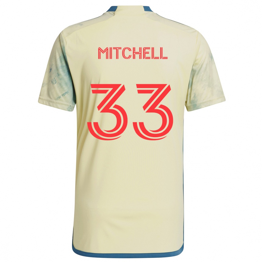 Kids Football Roald Mitchell #33 Yellow Red Blue Home Jersey 2024/25 T-Shirt Australia