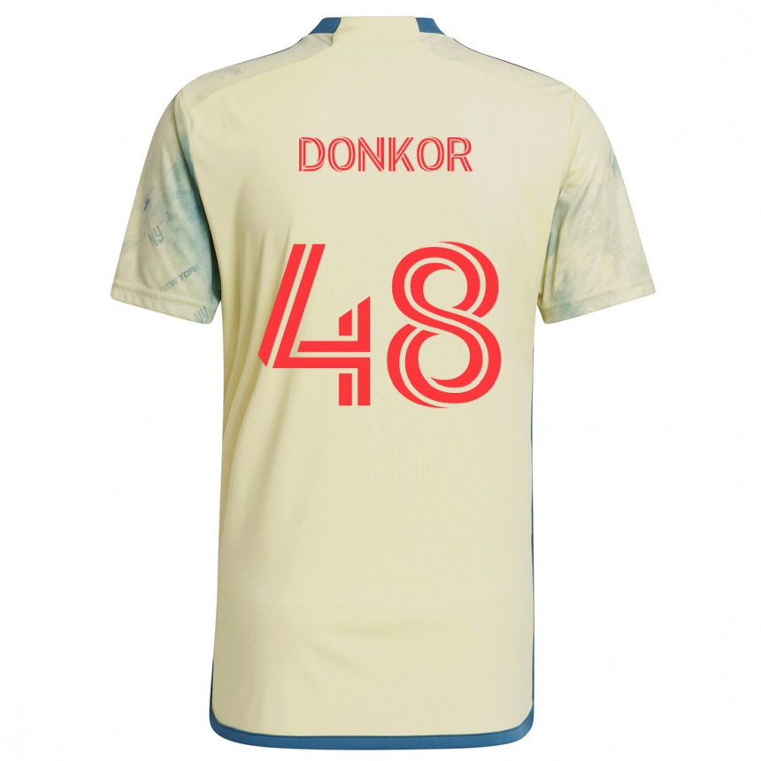 Kids Football Ronald Donkor #48 Yellow Red Blue Home Jersey 2024/25 T-Shirt Australia