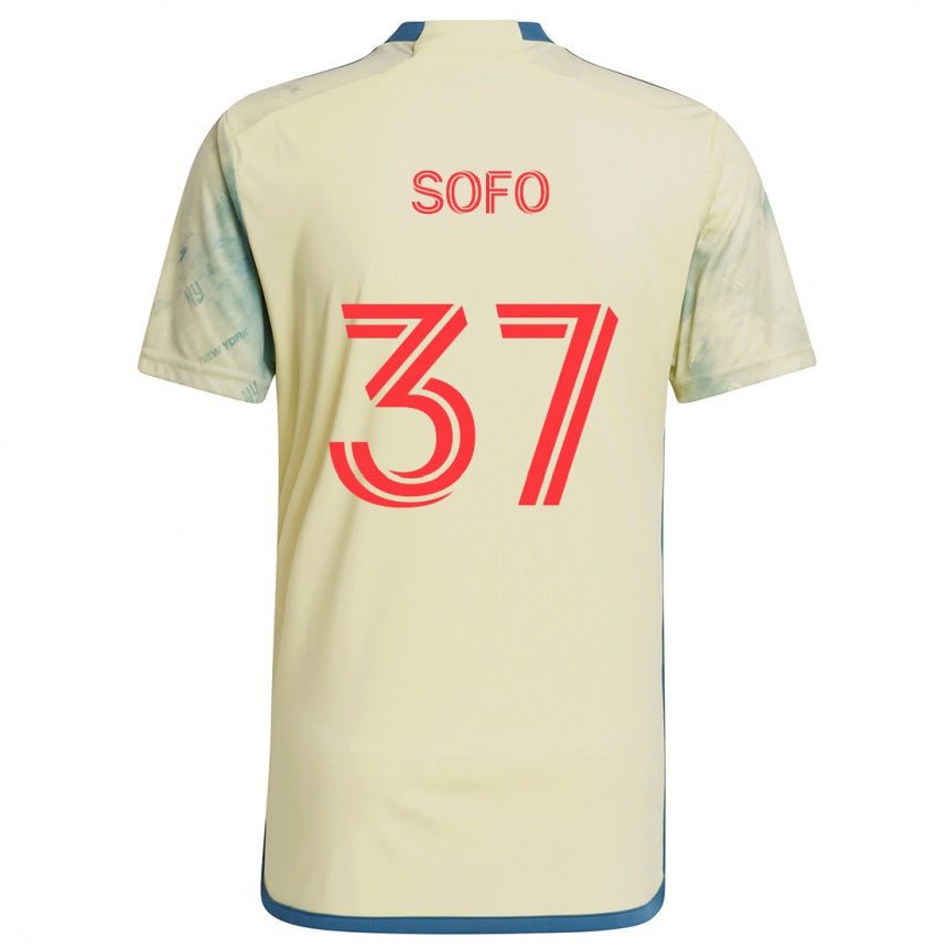 Kids Football Mohammed Sofo #37 Yellow Red Blue Home Jersey 2024/25 T-Shirt Australia