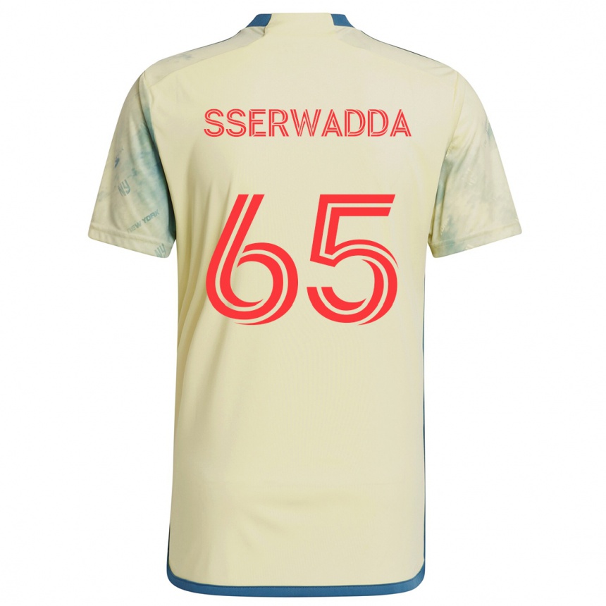 Kids Football Steven Sserwadda #65 Yellow Red Blue Home Jersey 2024/25 T-Shirt Australia