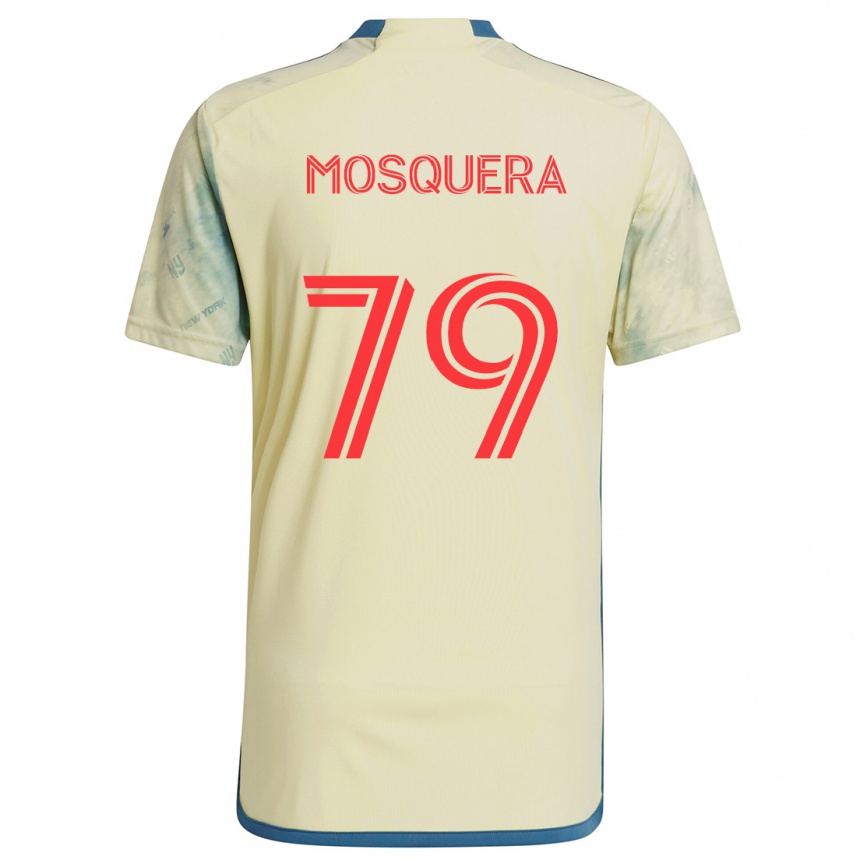 Kids Football Rafael Mosquera #79 Yellow Red Blue Home Jersey 2024/25 T-Shirt Australia