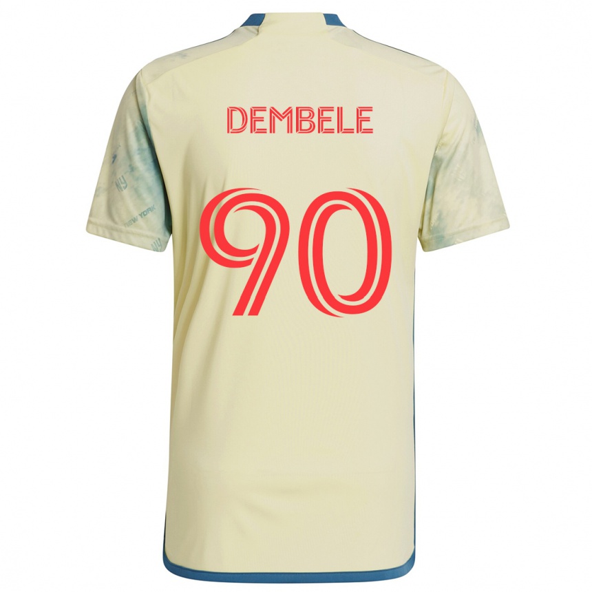 Kids Football Malick Dembele #90 Yellow Red Blue Home Jersey 2024/25 T-Shirt Australia