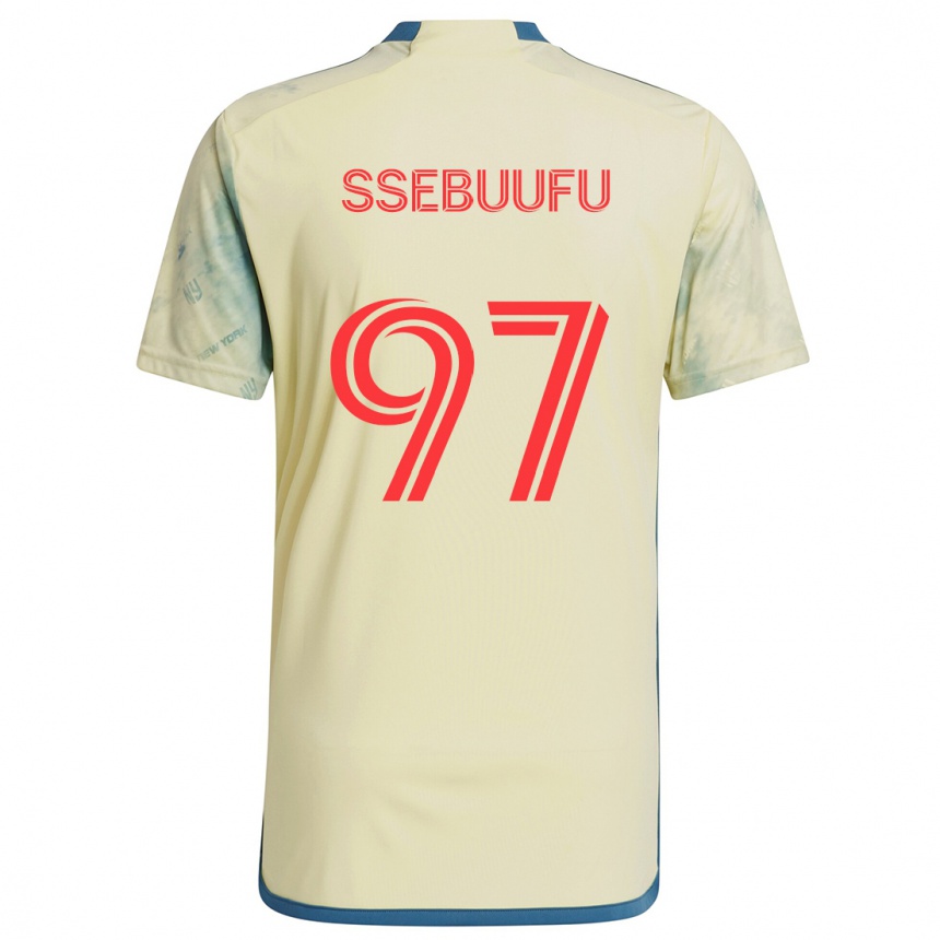 Kids Football Frank Ssebuufu #97 Yellow Red Blue Home Jersey 2024/25 T-Shirt Australia