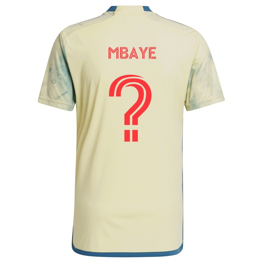 Kids Football Astin Mbaye #0 Yellow Red Blue Home Jersey 2024/25 T-Shirt Australia