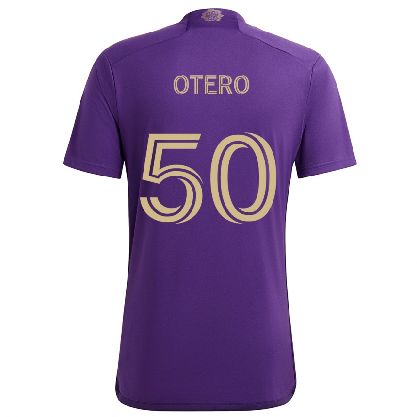 Kids Football Javier Otero #50 Purple Yellow Home Jersey 2024/25 T-Shirt Australia