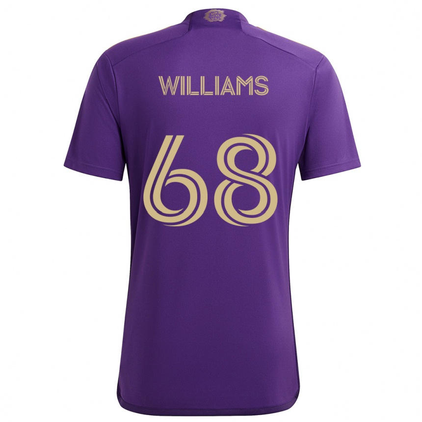 Kids Football Thomas Williams #68 Purple Yellow Home Jersey 2024/25 T-Shirt Australia