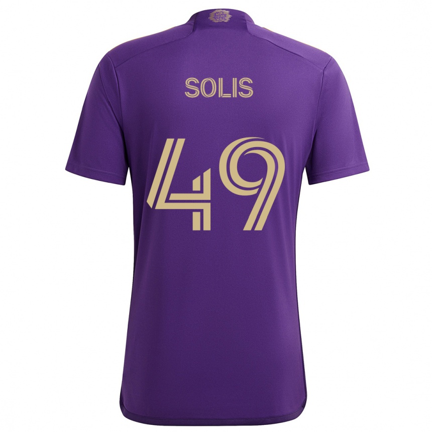 Kids Football Jhon Solís #49 Purple Yellow Home Jersey 2024/25 T-Shirt Australia