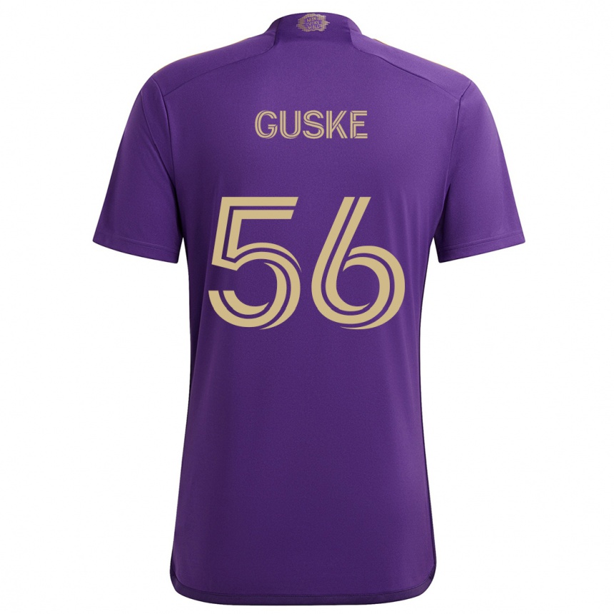 Kids Football Colin Guske #56 Purple Yellow Home Jersey 2024/25 T-Shirt Australia