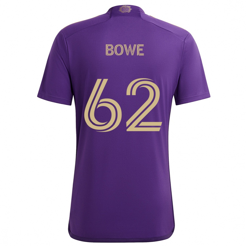 Kids Football Thomas Bowe #62 Purple Yellow Home Jersey 2024/25 T-Shirt Australia