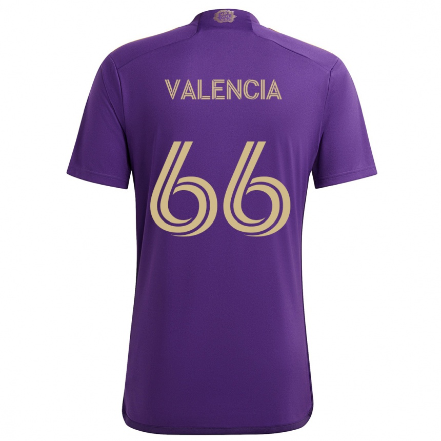 Kids Football Yeiler Valencia #66 Purple Yellow Home Jersey 2024/25 T-Shirt Australia