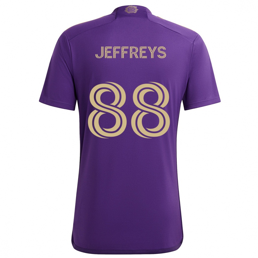 Kids Football Tj Jeffreys #88 Purple Yellow Home Jersey 2024/25 T-Shirt Australia