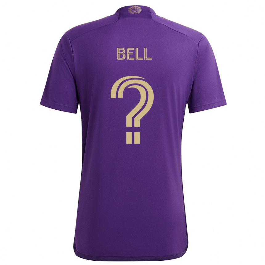 Kids Football Dominic Bell #0 Purple Yellow Home Jersey 2024/25 T-Shirt Australia