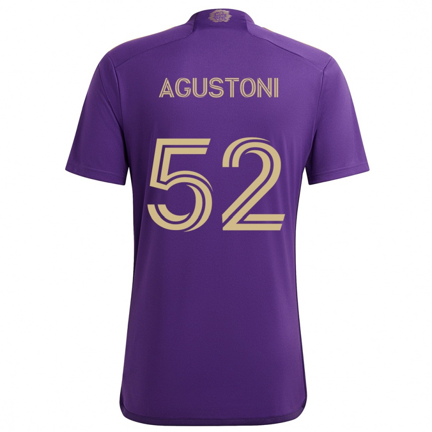 Kids Football Gonzalo Agustoni #52 Purple Yellow Home Jersey 2024/25 T-Shirt Australia