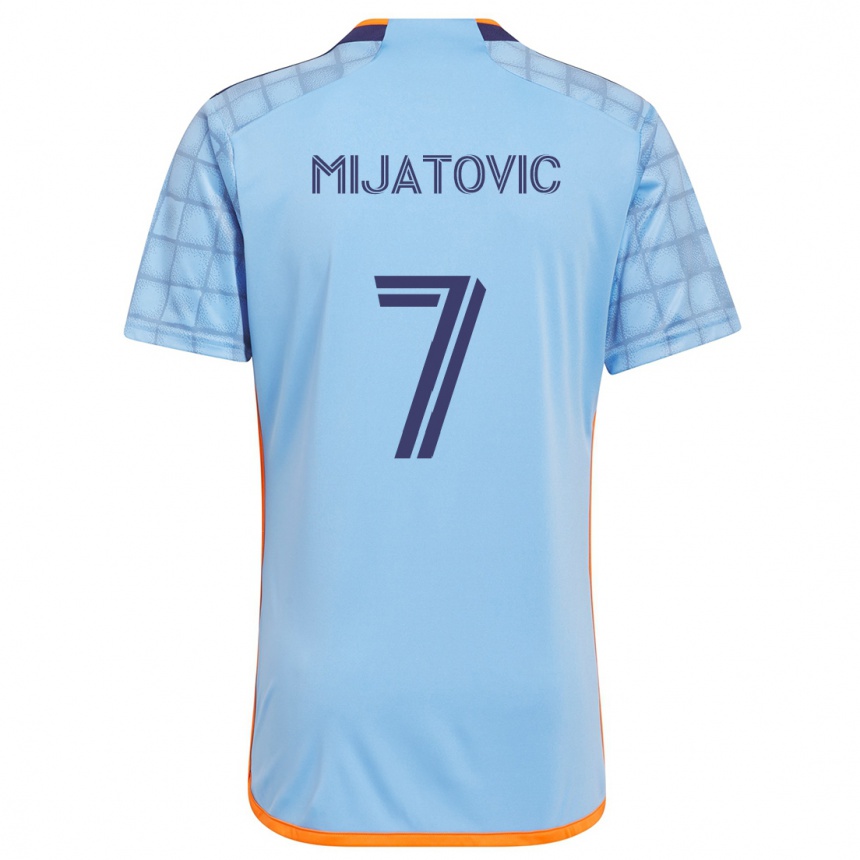 Kids Football Jovan Mijatovic #7 Blue Orange Home Jersey 2024/25 T-Shirt Australia