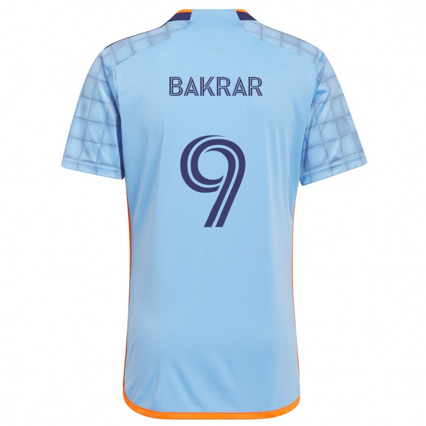 Kids Football Monsef Bakrar #9 Blue Orange Home Jersey 2024/25 T-Shirt Australia