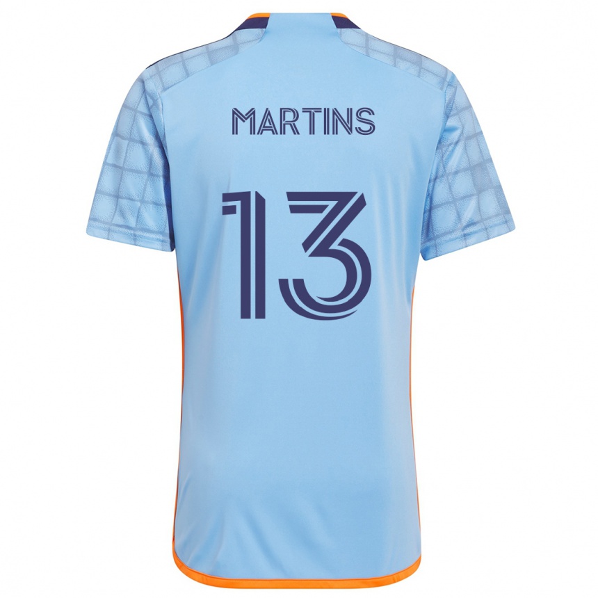 Kids Football Thiago Martins #13 Blue Orange Home Jersey 2024/25 T-Shirt Australia