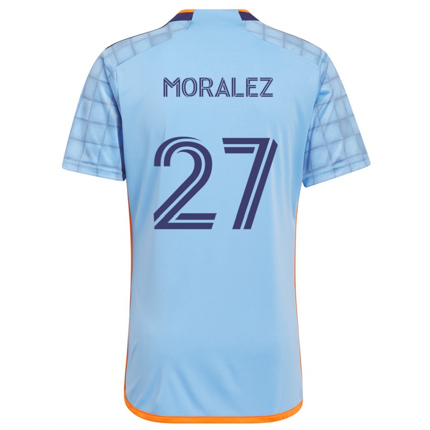 Kids Football Maxi Moralez #27 Blue Orange Home Jersey 2024/25 T-Shirt Australia