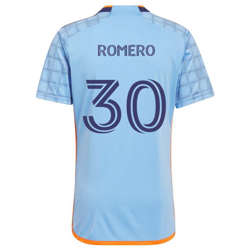 Kids Football Tomás Romero #30 Blue Orange Home Jersey 2024/25 T-Shirt Australia