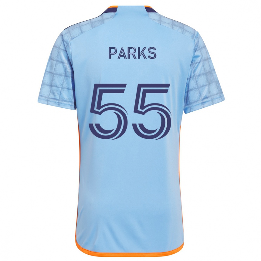 Kids Football Keaton Parks #55 Blue Orange Home Jersey 2024/25 T-Shirt Australia