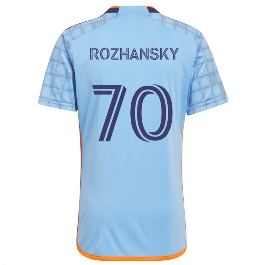 Kids Football Jake Rozhansky #70 Blue Orange Home Jersey 2024/25 T-Shirt Australia