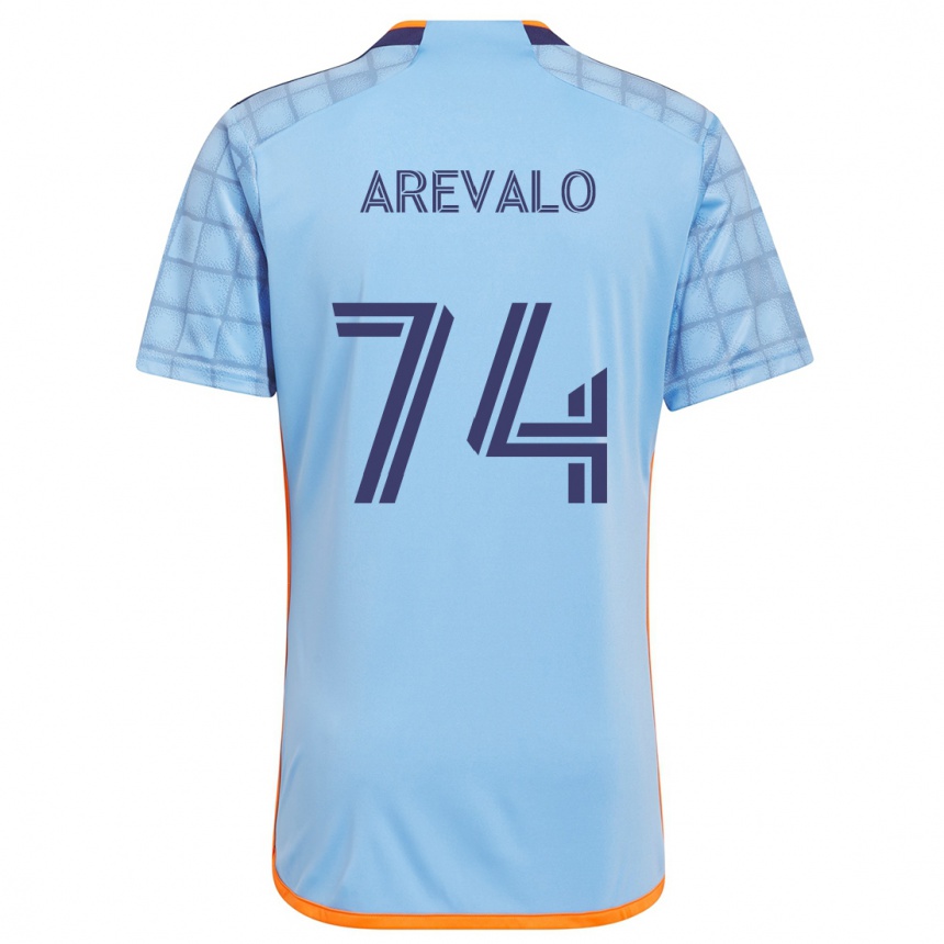 Kids Football Ronny Arévalo #74 Blue Orange Home Jersey 2024/25 T-Shirt Australia