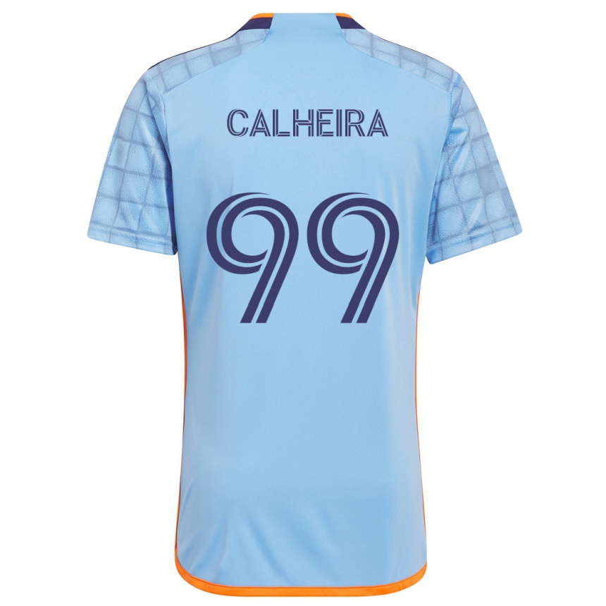 Kids Football Taylor Calheira #99 Blue Orange Home Jersey 2024/25 T-Shirt Australia