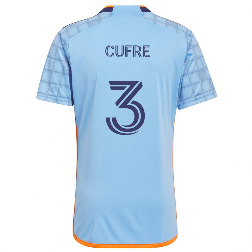 Kids Football Braian Cufré #3 Blue Orange Home Jersey 2024/25 T-Shirt Australia