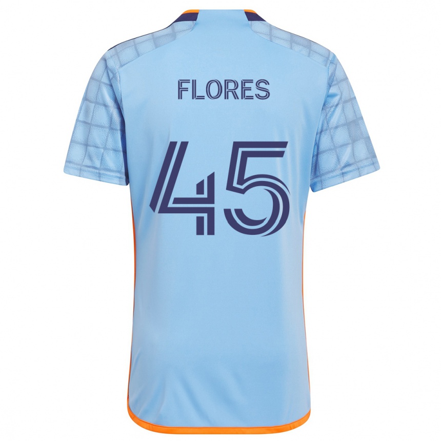 Kids Football Brian Flores #45 Blue Orange Home Jersey 2024/25 T-Shirt Australia