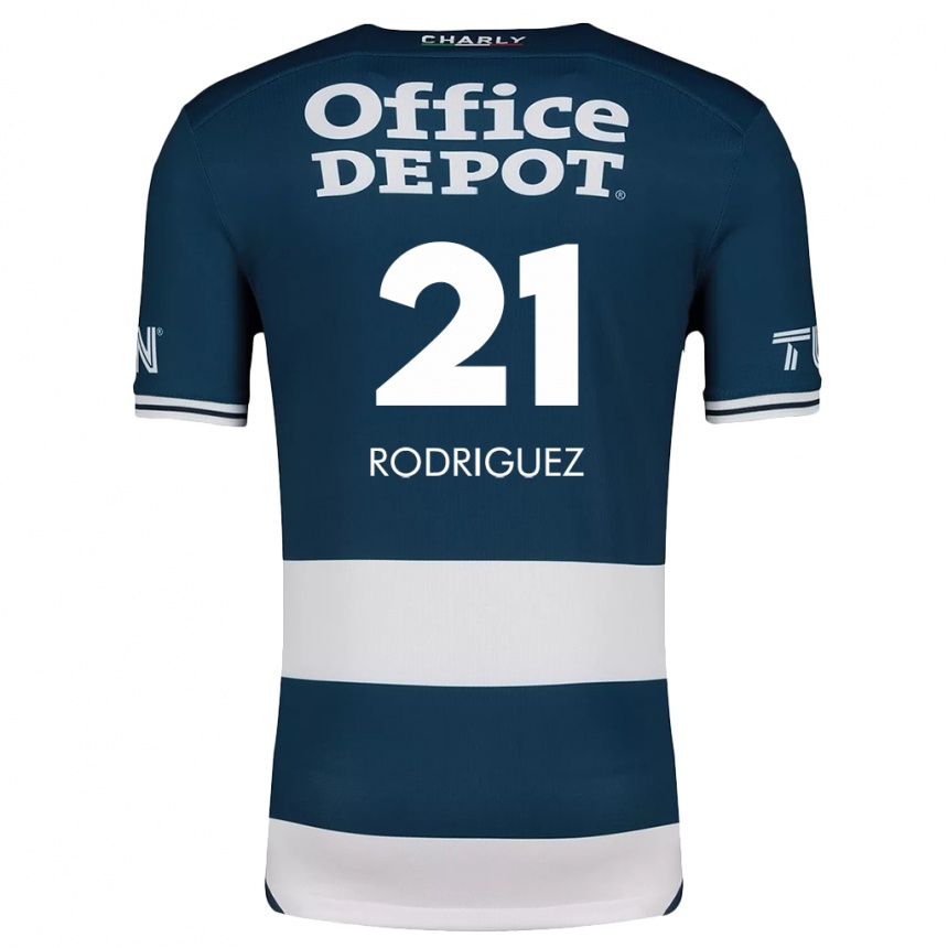 Kids Football Valentín Rodríguez #21 Blue White Home Jersey 2024/25 T-Shirt Australia