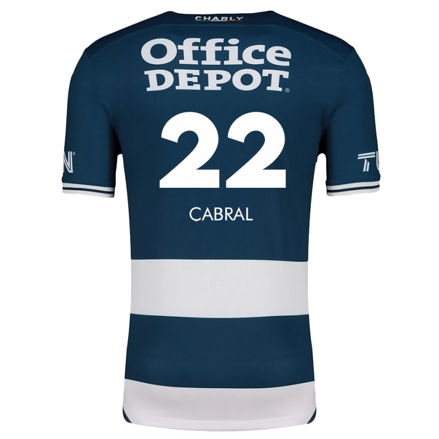 Kids Football Gustavo Cabral #22 Blue White Home Jersey 2024/25 T-Shirt Australia