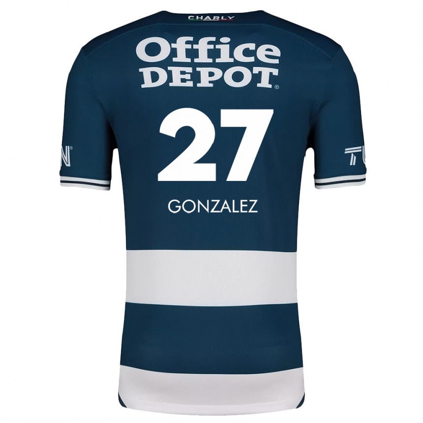 Kids Football Owen González #27 Blue White Home Jersey 2024/25 T-Shirt Australia