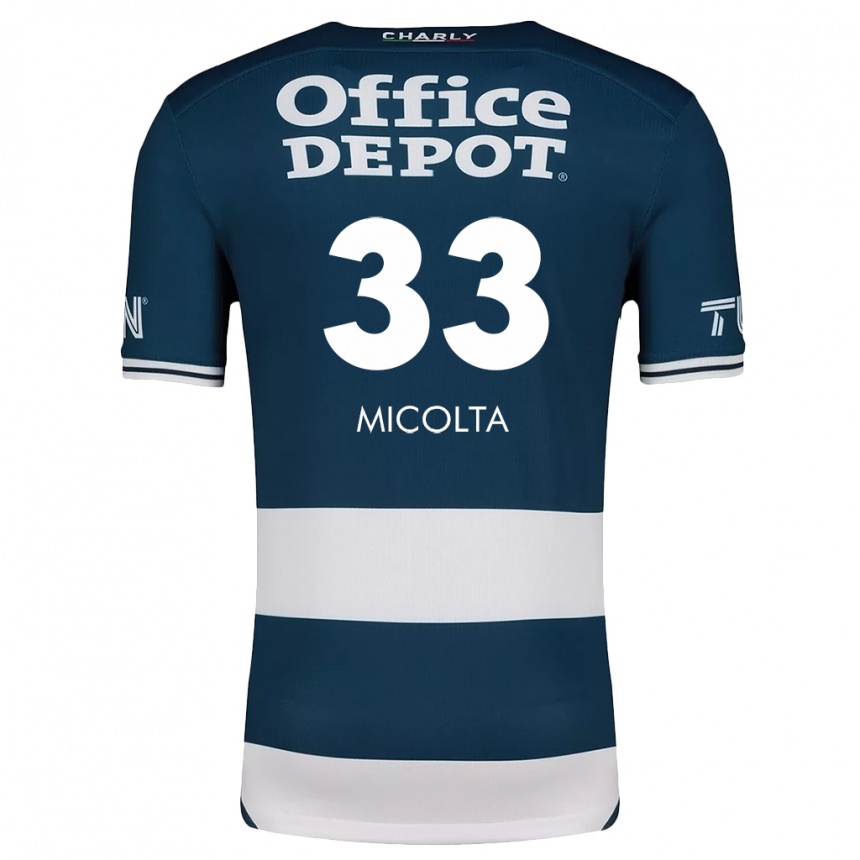 Kids Football Andrés Micolta #33 Blue White Home Jersey 2024/25 T-Shirt Australia