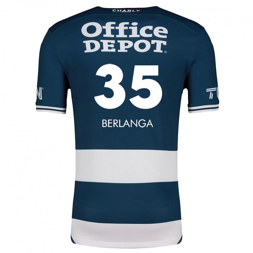 Kids Football Jorge Berlanga #35 Blue White Home Jersey 2024/25 T-Shirt Australia