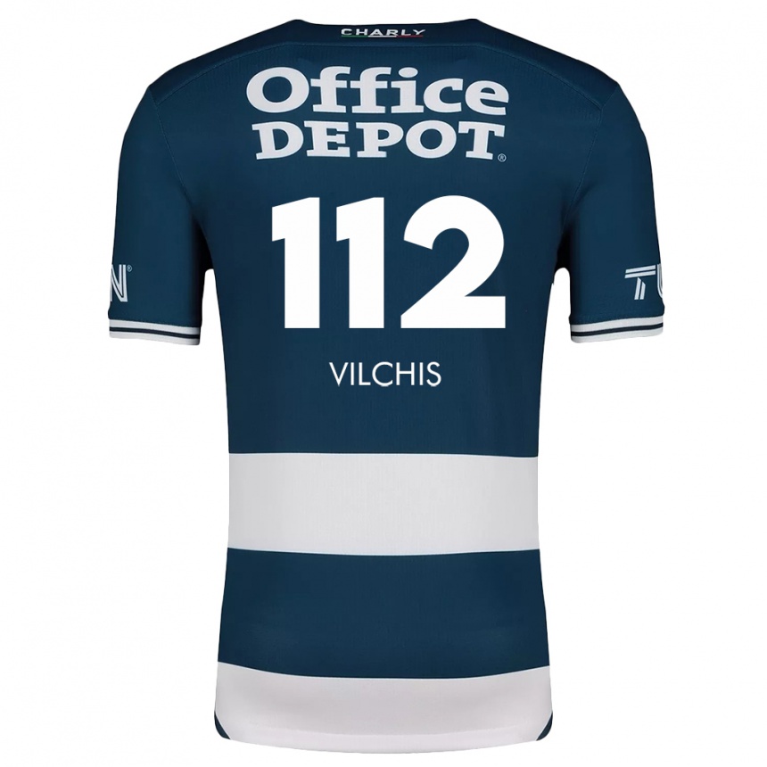 Kids Football Leonardo Vílchis #112 Blue White Home Jersey 2024/25 T-Shirt Australia