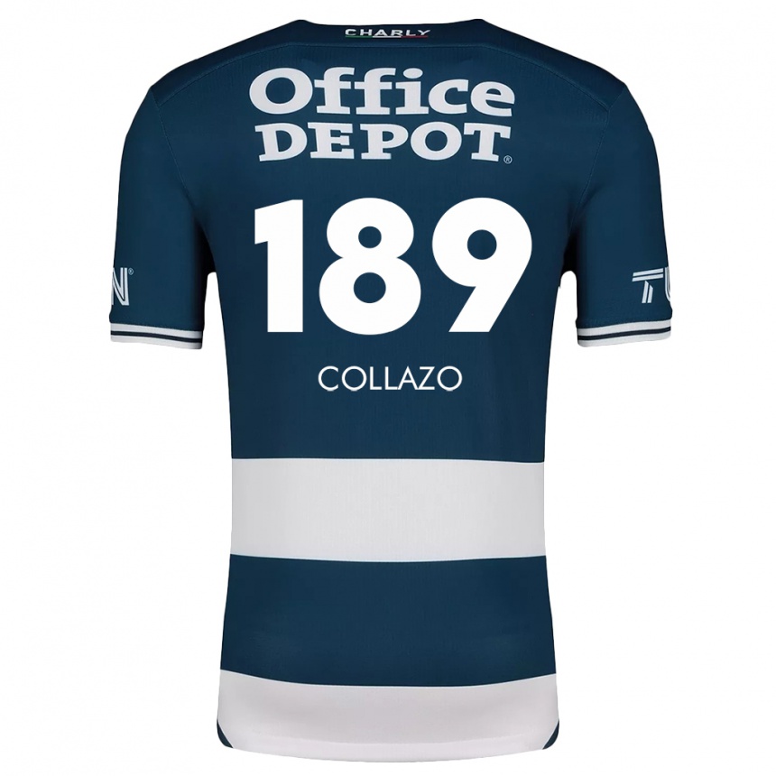 Kids Football David Collazo #189 Blue White Home Jersey 2024/25 T-Shirt Australia