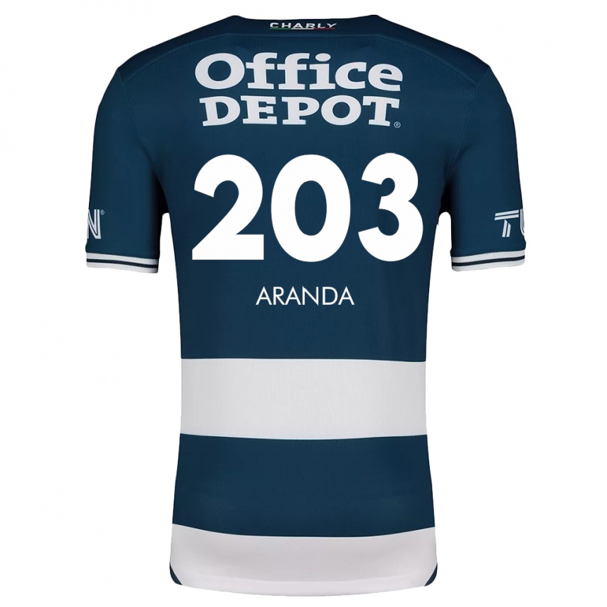 Kids Football Juan Aranda #203 Blue White Home Jersey 2024/25 T-Shirt Australia