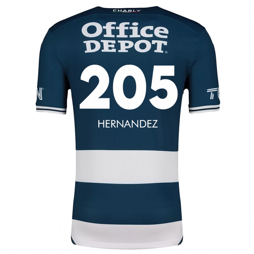 Kids Football Sergio Hernández #205 Blue White Home Jersey 2024/25 T-Shirt Australia