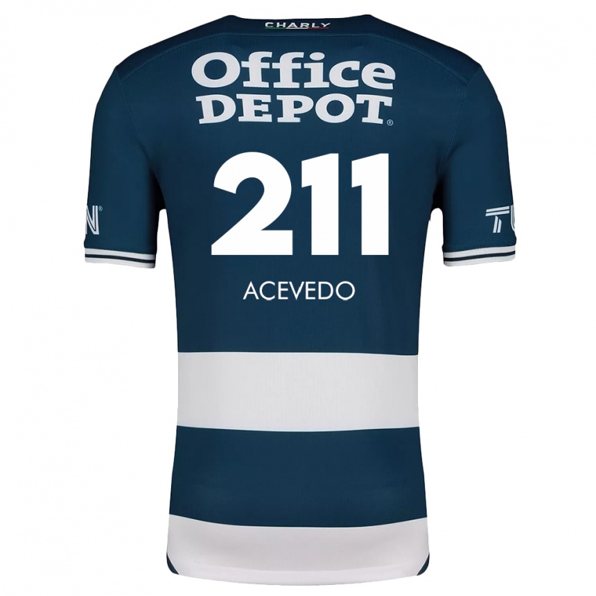 Kids Football Gerardo Acevedo #211 Blue White Home Jersey 2024/25 T-Shirt Australia