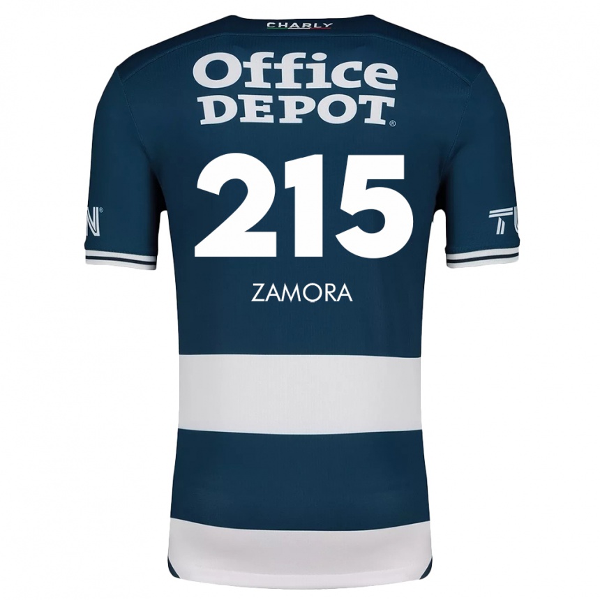 Kids Football Yahir Zamora #215 Blue White Home Jersey 2024/25 T-Shirt Australia