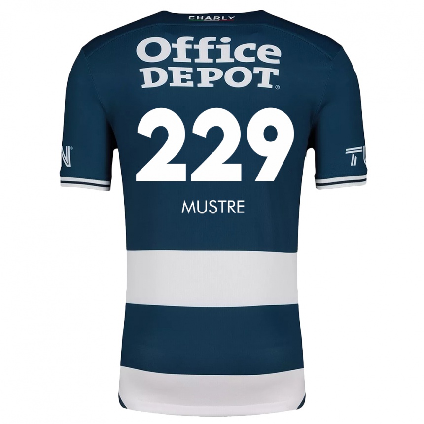 Kids Football Eduardo Mustre #229 Blue White Home Jersey 2024/25 T-Shirt Australia