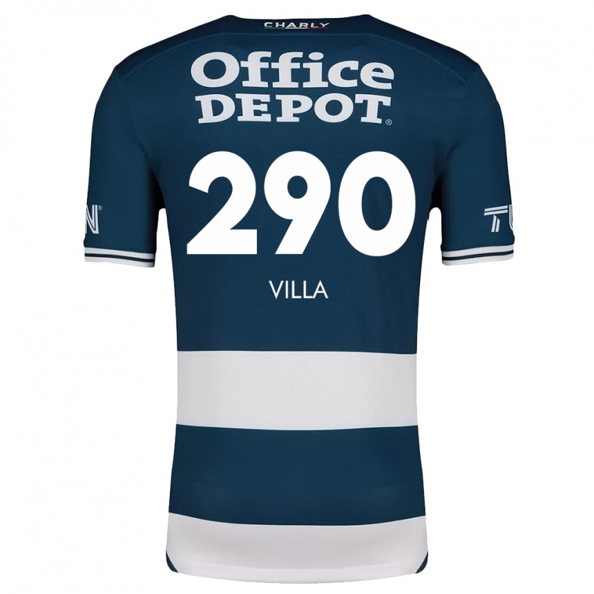 Kids Football Adrián Villa #290 Blue White Home Jersey 2024/25 T-Shirt Australia