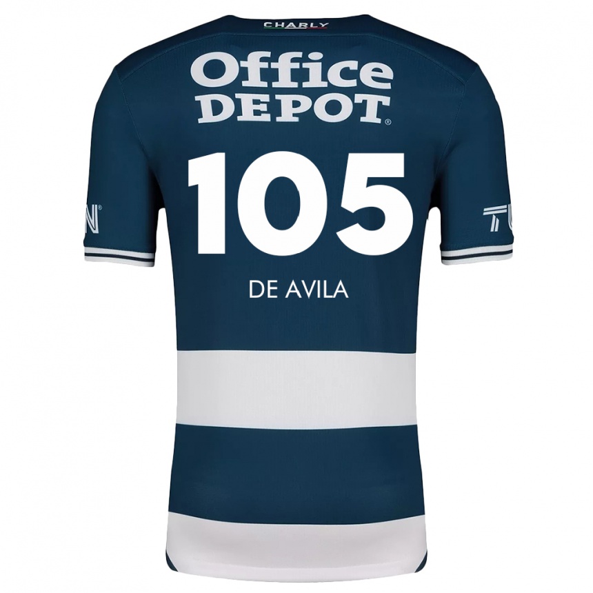 Kids Football José De Ávila #105 Blue White Home Jersey 2024/25 T-Shirt Australia